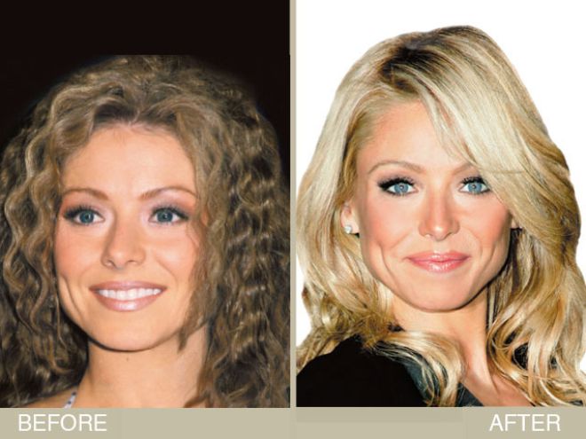 Kelly Ripa's Brown To Blonde Hair Makeover